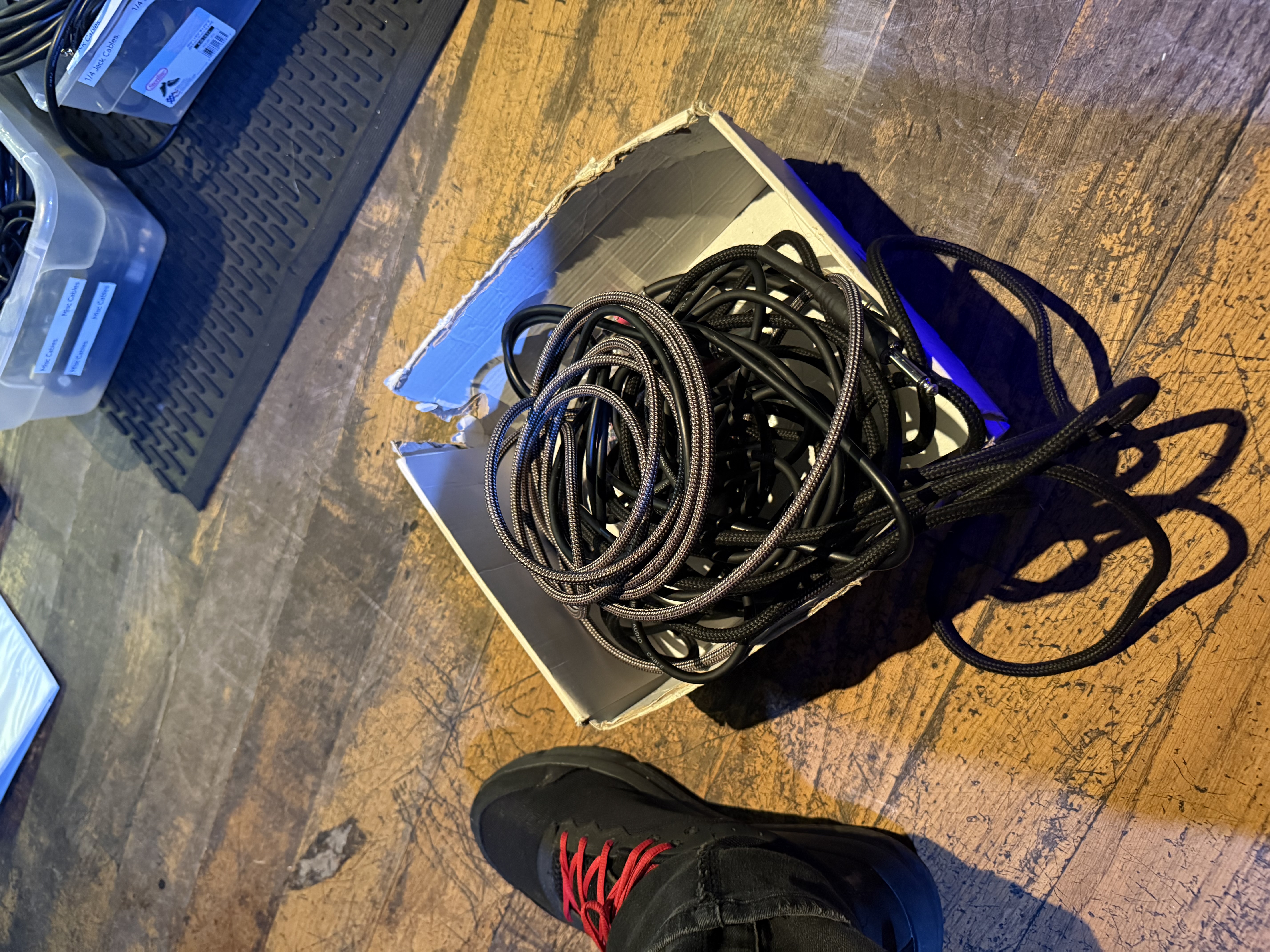 Cables laid out